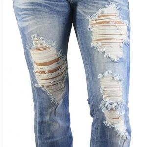 SEXY SILVER BOOTCUT JEANS